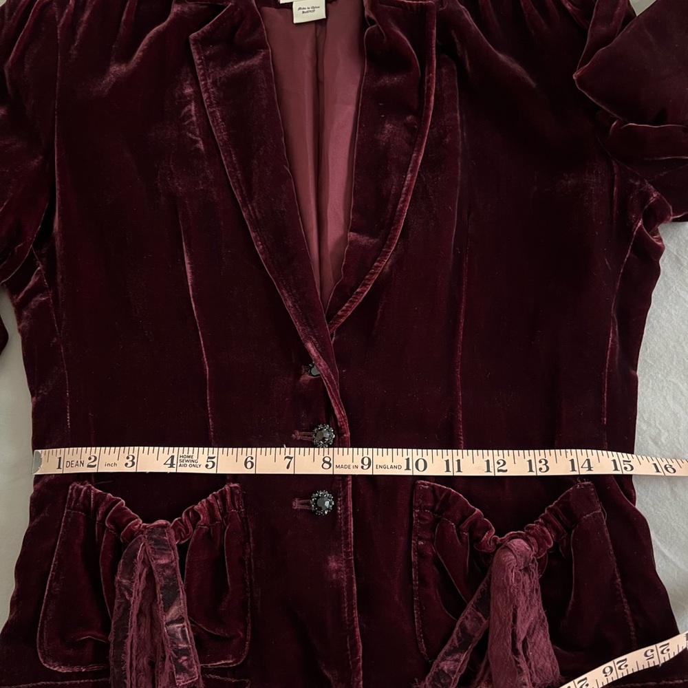 Ralph Lauren Deep Burgundy Velvet silky Blazer - Picture 5 of 10